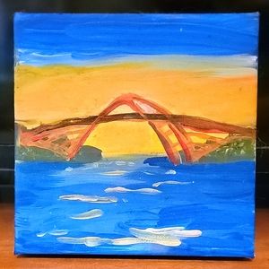 6 x 6 inch acrylic painting on canvas